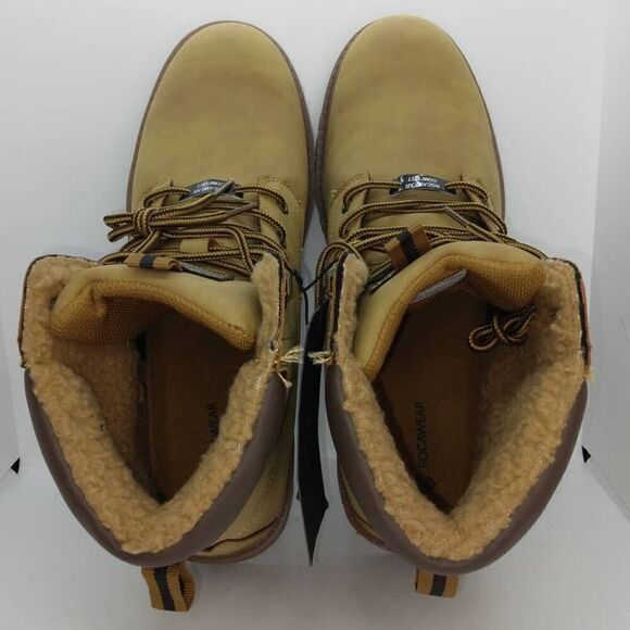 Rocawear NEW Men\'s Wheat Brown Faux Leather Hiking Boots - sz. 12